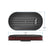 Vintage Series Oval Air Cleaner Satin Black Machined 2.5 X 17 X 9 Inch Red Cotton Gauze Filter Element Single 4-bbl Baseplate Holley