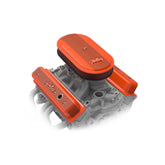 Vintage Series Oval Air Cleaner Factory Orange Machined 2.5 X 17 X 9 Inch Red Cotton Gauze Filter Element Single 4-bbl Baseplate Holley