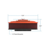 Vintage Series Oval Air Cleaner Factory Orange Machined 2.5 X 17 X 9 Inch Red Cotton Gauze Filter Element Single 4-bbl Baseplate Holley