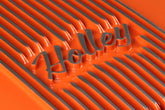 Vintage Series Oval Air Cleaner Factory Orange Machined 2.5 X 17 X 9 Inch Red Cotton Gauze Filter Element Single 4-bbl Baseplate Holley