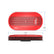 Vintage Series Oval Air Cleaner Gloss Red Machined 2.5 X 17 X 9 Inch Red Cotton Gauze Filter Element Single 4-bbl Baseplate Holley