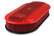 Vintage Series Oval Air Cleaner Gloss Red Machined 2.5 X 17 X 9 Inch Red Cotton Gauze Filter Element Single 4-bbl Baseplate Holley