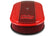 Vintage Series Oval Air Cleaner Gloss Red Machined 2.5 X 17 X 9 Inch Red Cotton Gauze Filter Element Single 4-bbl Baseplate Holley