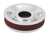 4150 Drop Base Air Cleaner Chrome w/3 Red Washable Gauze Filter 16 X 3 Chrome Drop-Base Air Cleaner for 4150 Series Carburetors with 5-1/8 Diameter Neck Holley