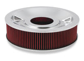 4150 Drop Base Air Cleaner Chrome w/4 Red Washable Gauze Filter 16 X 4 Chrome Drop-Base Air Cleaner for 4150 Series Carburetors with 5-1/8 Diameter Neck Holley