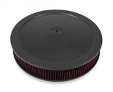 4150 Drop Base Air Cleaner Black w/3 Red Washable Gauze Filter 16 X 3 Black Drop-Base Air Cleaner for 4150 Series Carburetors with 5-1/8 Diameter Neck Holley