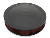4500 Drop Base Air Cleaner Black w/3 Red Washable Gauze Filter 16 X 3 Chrome or EDP Black Drop-Base Air Cleaner for 4500 Series Carburetors with 7-1/4 Diameter Neck Holley