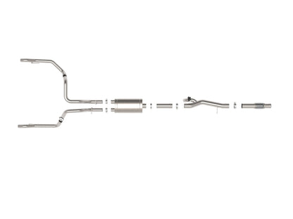 aFe Power Gemini XV 4in to Dual 3in 304 Stainless Steel Cat-Back Exhaust with Cutout 19-21 GM Silverado/Sierra V8-6.2L | 49-34140