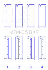 King Engine Bearings Nissan VQ35DE Performance Main Bearing Set - Size STD