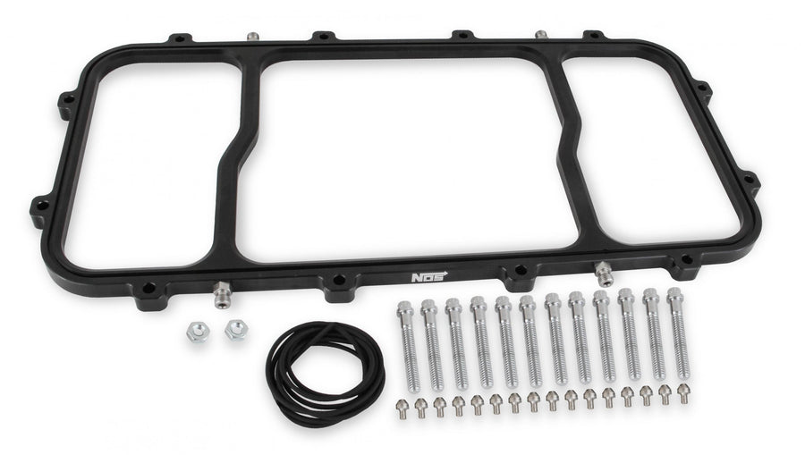 Dry Nitrous Plate For Holley LS Hi-Ram EFI Intake Manifolds-Black 1-Piece Billet Aluminum With Black Anodized Finish NOS