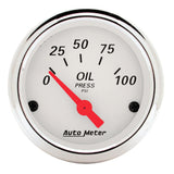 AutoMeter Traditional incandescent lighting illuminates around the perimeter of the dial 1327