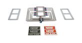Blower Injector Plate Polished Finish Red & Blue Plumbing Blower Injector Plate For 6-71/8-71 Roots Blower W/ Plumbing NOS
