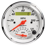 AutoMeter Traditional incandescent lighting illuminates around the perimeter of the dial 1381
