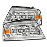 AlphaRex 04-08 Ford F150 / 06-08 Lincoln Mark LT NOVA LED Proj Headlights Chrome w/Activ Light/Seq