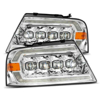 AlphaRex 04-08 Ford F150 / 06-08 Lincoln Mark LT NOVA LED Proj Headlights Chrome w/Activ Light/Seq