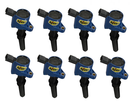 8 Pack Of Ignition Coil-On-Plug Style Ignition Coils Are Direct Plug Replacements For OEM Coils Blue ACCEL
