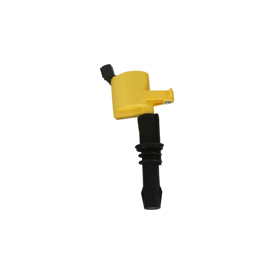 Direct Ignition Coil Kit Supercoil- 2004-2008 Ford 4.6L/5.4L/6.8L 3-Valve- Yellow- 8-Pack Supercoil With Shorter Black Boot For 2004-2008 Ford Modular 3V 4.6L/ 5.4L / 6.8L V10 Engines ACCEL