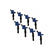 Direct Ignition Coil Kit Supercoil 2004-2008 Ford 4.6L/5.4L/6.8L 3-Valve- Blue 8-Pack Supercoil With Shorter Black Boot For 2004-2008 Ford Modular 3V 4.6L/ 5.4L / 6.8L V10 Engines ACCEL