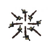 Direct Ignition Coil Kit Supercoil 2008-2014 Ford 4.6L/5.4L/6.8L 3-Valve, 8-Pack Supercoil With Extended Brown Boot For 2008-2014 Ford Modular 3V 4.6L/ 5.4L / 6.8L V10 Engines, Black ACCEL