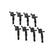 Direct Ignition Coil Kit Supercoil 2004-2008 Ford 4.6L/5.4L/6.8L 3-Valve- Black- 8-Pack Supercoil With Shorter Black Boot For 2004-2008 Ford Modular 3V 4.6L/ 5.4L / 6.8L V10 Engines ACCEL