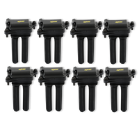 Direct Ignition Coil Kit Supercoils 8-Pack 05-24 5.7L/6.1L/6.2L/6.4L Gen 3 Hemi Black ACCEL