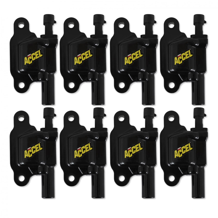 Direct Ignition Coil Kit Supercoil -Gm Ls2, Ls3 And Ls7 Black 8-Pack Supercoil For GM Ls2, Ls3, And Ls7- Black, 8 Pack ACCEL