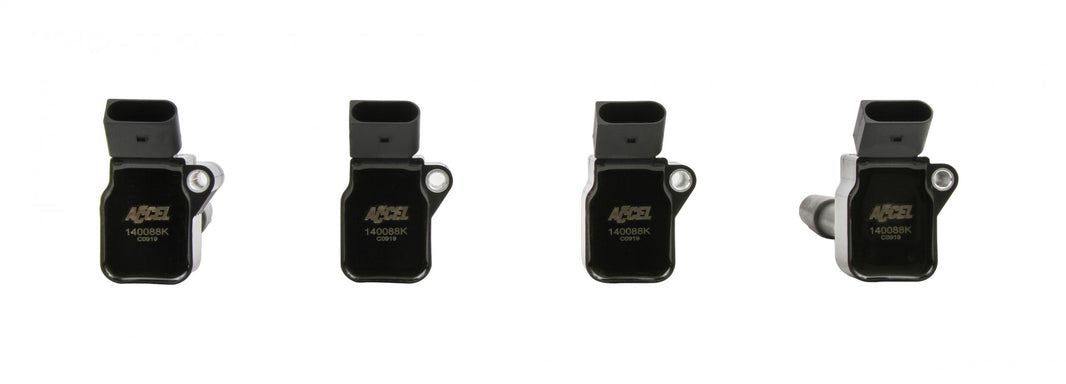 Ignition Coils 2014-2019 Vw/Audi 1.8/2.0L Engines, 4-Pack, Black Fits 2014-2019 Vw Beetle, Golf, Jetta, Passa, Arteon 1.8/2.0L Turbo Engines And Audi A3, A3 Quattro, S3, Tt Quattro, Tt Rs Quattro, 2.0L Turbo Engines, 4-Pack ACCEL