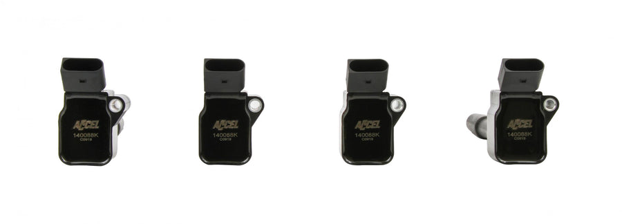 Ignition Coils 2014-2019 Vw/Audi 1.8/2.0L Engines, 4-Pack, Black Fits 2014-2019 Vw Beetle, Golf, Jetta, Passa, Arteon 1.8/2.0L Turbo Engines And Audi A3, A3 Quattro, S3, Tt Quattro, Tt Rs Quattro, 2.0L Turbo Engines, 4-Pack ACCEL