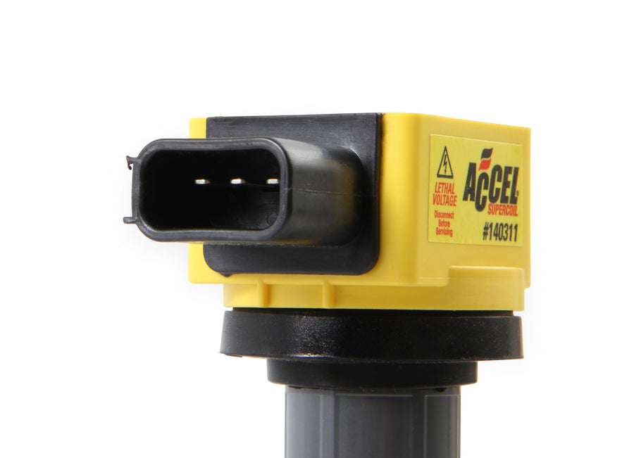 Direct Ignition Coil Supercoil Honda I4 Direct OEM Replacement 15 Percent More Spark Energy Silicone Magnetic Steel Core Yellow Each ACCEL