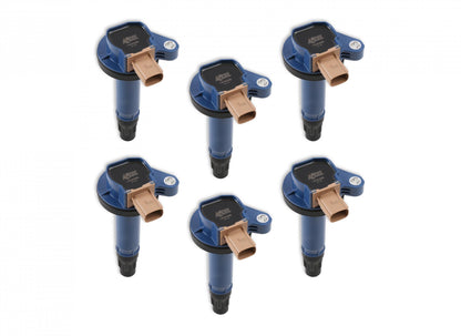 Direct Ignition Coil Kit Supercoil- 2010-2016 Ford Ecoboost 3.5L V6- 6-Pack (3-Pin) Blue Brand Supercoil Direct OEM Replacement ACCEL