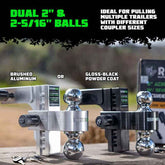 Rhino USA 6In Heavy Duty Drop Hitch - 2In (Silver)