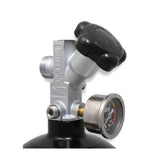 Nitrous Bottle 15 Lb Nitrous Bottle W/ Black Finish & Super Hi Flo Valve W/ Mounting Brackets & Gauge NOS