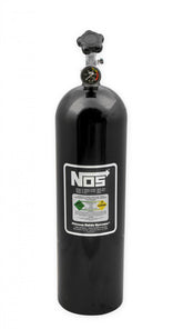 Nitrous Bottle 15 Lb Nitrous Bottle W/ Black Finish & Super Hi Flo Valve W/ Gauge NOS