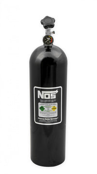 Nitrous Bottle 15 Lb Nitrous Bottle W/ Black Finish & Super Hi Flo Valve W/ Gauge NOS