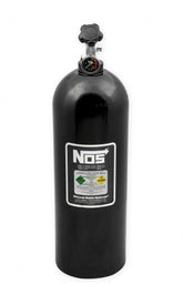 Nitrous Bottle 20 Lb Nitrous Bottle W/ Black Finish & Super Hi Flo Valve & Gauge NOS