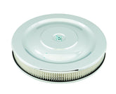 Air Cleaner 14 Inch Diameter x 2-1/4 Inch Tall Chrome Fits 5-1/8 Inch Diameter Carb Neck Mr Gasket