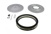 Air Cleaner 14 Inch Diameter x 2-1/4 Inch Tall Chrome Fits 5-1/8 Inch Diameter Carb Neck Mr Gasket