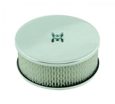 Air Cleaner 6-1/2 Inch Diameter, 2-7/16 Inch Tall Chrome Fits 5-1/8 Inch Diameter Carb Neck Mr Gasket