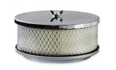 Air Cleaner 6-1/2 Inch Diameter, 2-7/16 Inch Tall Chrome Fits 5-1/8 Inch Diameter Carb Neck Mr Gasket