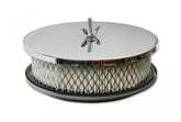 Air Cleaner 6-1/2 Inch Diameter, 2 Inch Tall Chrome Fits 5-1/8 Inch Diameter Carb Neck Mr Gasket