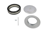 Air Cleaner 9 Inch Diameter x 2-3/4 Inch Tall Chrome Fits 5-1/8 Inch Diameter Carb Neck Mr Gasket