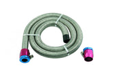 Braided Steel Fuel Line Kit 3/8 Inch x 3 Foot Fits Carburetted Applications Mr Gasket