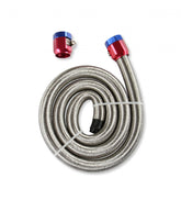 Braided Steel Fuel Line Kit 3/8 Inch x 3 Foot Fits Carburetted Applications Mr Gasket