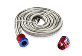 Braided Steel Fuel Line Kit 3/8 Inch x 3 Foot Fits Carburetted Applications Mr Gasket
