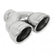 Exhaust Tip Exhaust Tip Dual 3.5 Inch Rolled Angle Polished SS Fits 2.50 Inch Tubing-Weld On Flowmaster