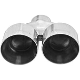 Exhaust Tip Exhaust Tip Dual 4.00 Inch Angle Cut Polished SS Fits 2.50 Inch Tubing Weld On Flowmaster