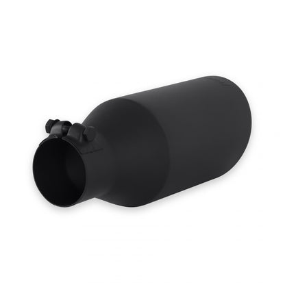 Exhaust Tip Exhaust Tip 4.5 Inch Black Angle Cut Fits 2.5 Inch Tubing, 11.00-In Long Clamp On Flowmaster