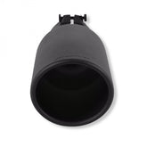 Exhaust Tip Exhaust Tip 5.0 Inch Black Angle Cut Fits 3.5 Inch Tubing, 12.00-In Long Clamp On Flowmaster