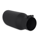 Exhaust Tip Exhaust Tip 5.0 Inch Black Angle Cut Fits 3.5 Inch Tubing, 12.00-In Long Clamp On Flowmaster