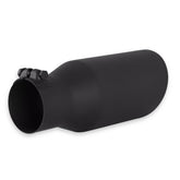 Exhaust Tip Exhaust Tip 4.5 Inch Black Angle Cut Fits 3.0 Inch Tubing, 11.00-In Long Clamp On Flowmaster